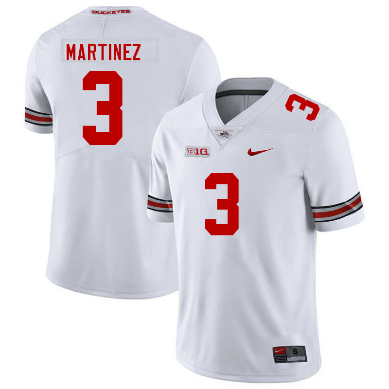Men #3 Cameron Martinez Ohio State Buckeyes College Football Jerseys Stitched Sale-White